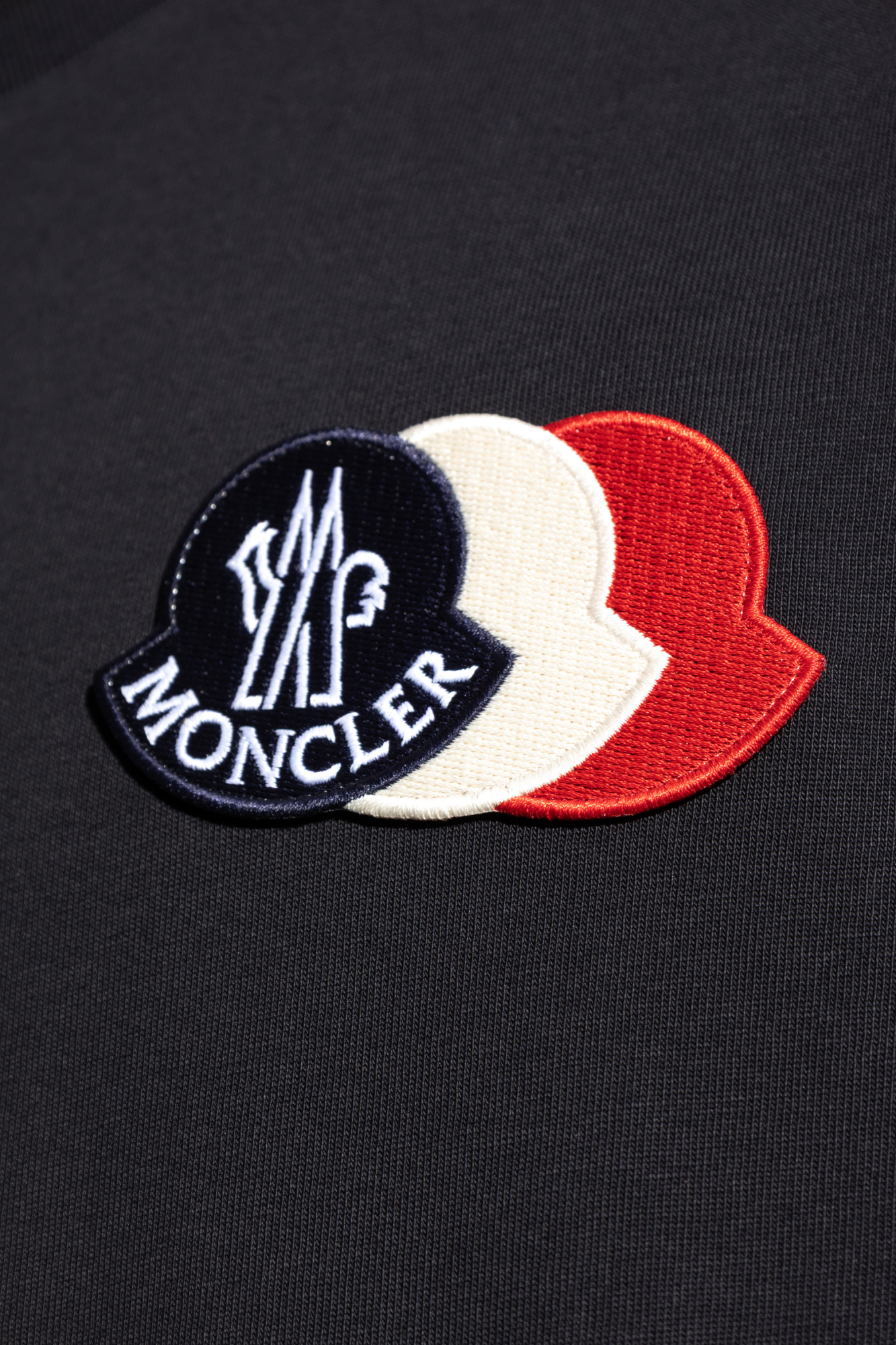 MONCLER タオルケット　黒・ベージュ ロゴ入り MONCLER タオルケット 黒・ベージュ ロゴ入り MONCLER
